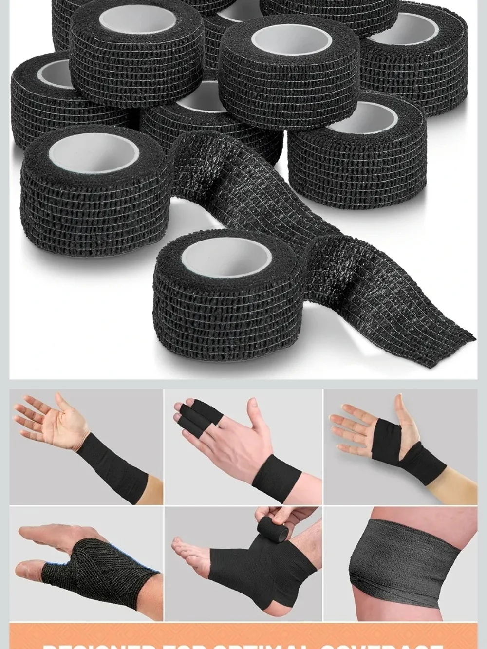 self-adhesive cohesive wrap bandage.